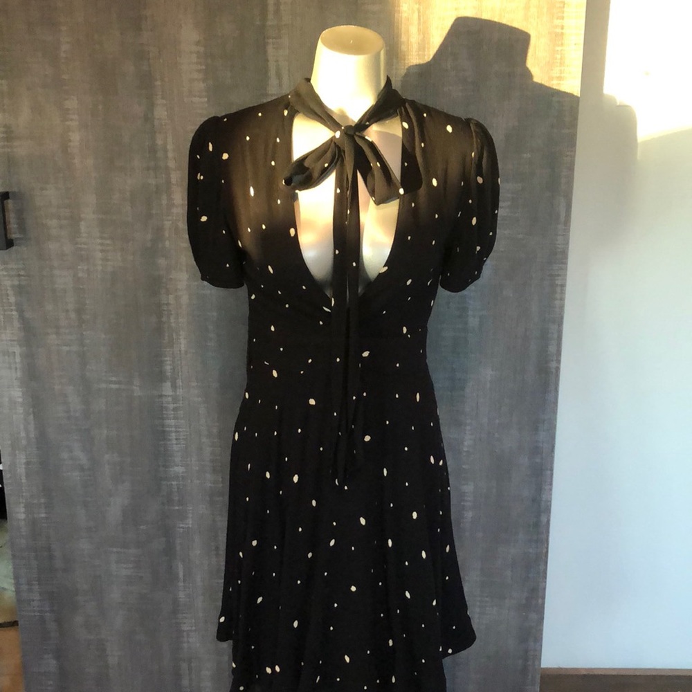 Free People Black and white dot dress size 0